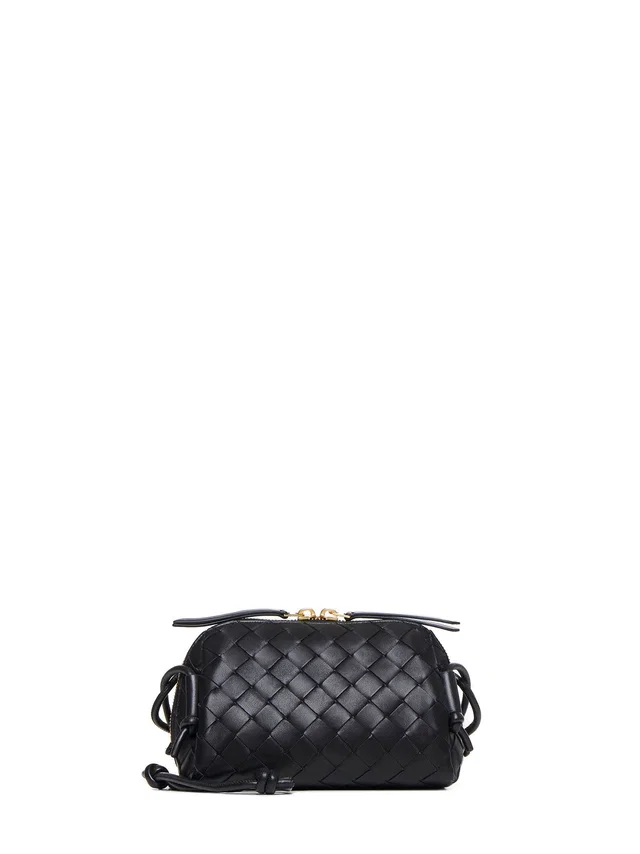 Bottega Veneta Shoulder Bag — Black Lamb Skin in Black Lambskin from HEWI