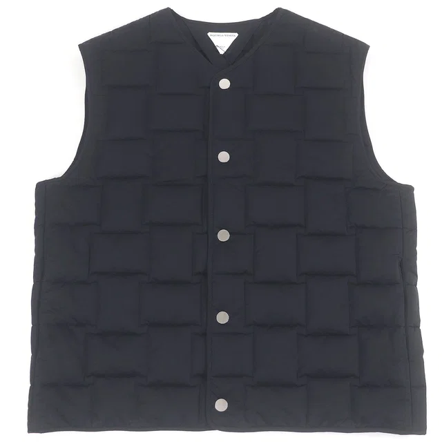Bottega Veneta Intrecciato Down Vest in Woven leather from LuxUness