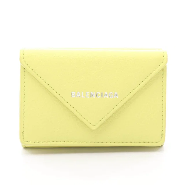 Balenciaga Paper Mini Wallet Trifold Wallet in Leather from LuxUness