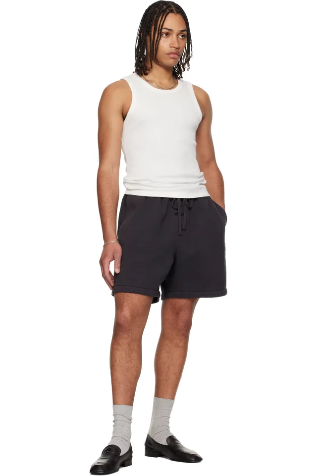 Fear of God ESSENTIALS Black Signature Classic Sweat Shorts, photo 4 of 4 from SSENSE