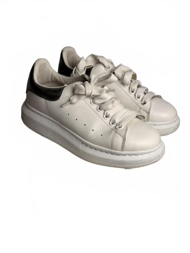 Alexander McQueen Oversized Sneakers White Metallic Silver in white Calfskin from Poshmark, photo 1 of 1