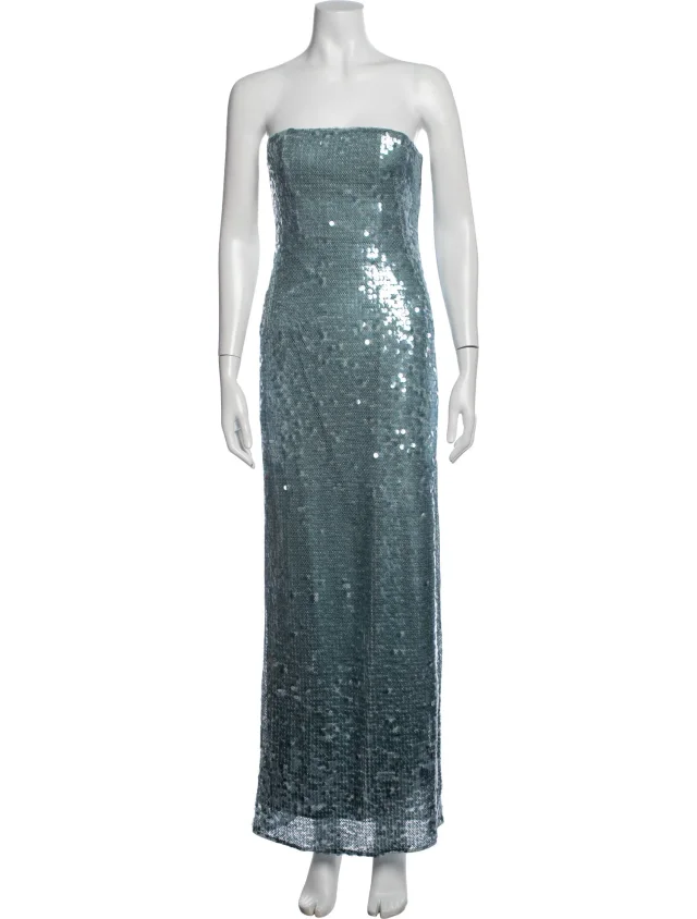 SIMKHAI Patterned Long Dress in blue from The RealReal