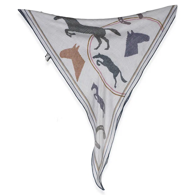 Hermès Mens Gris Chine Thor Cashmere Silk Saut Scarf Gray Scarves/wraps in Grey Silk from HEWI