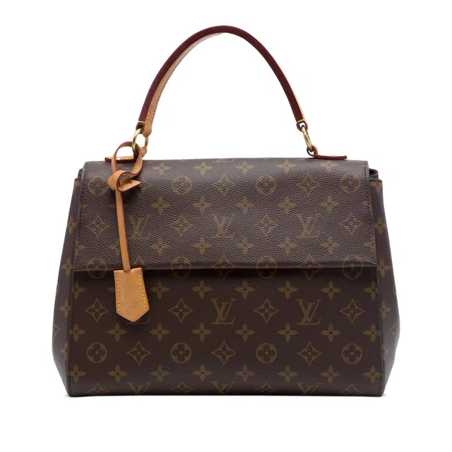Brown Louis Vuitton Monogram Cluny MM Satchel in Brown Coated canvas from Designer Revival
