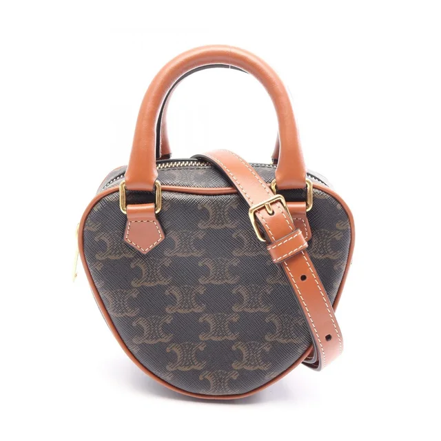 Celine Triomphe Heart Shoulder Bag in Coated canvas from The Reluxe