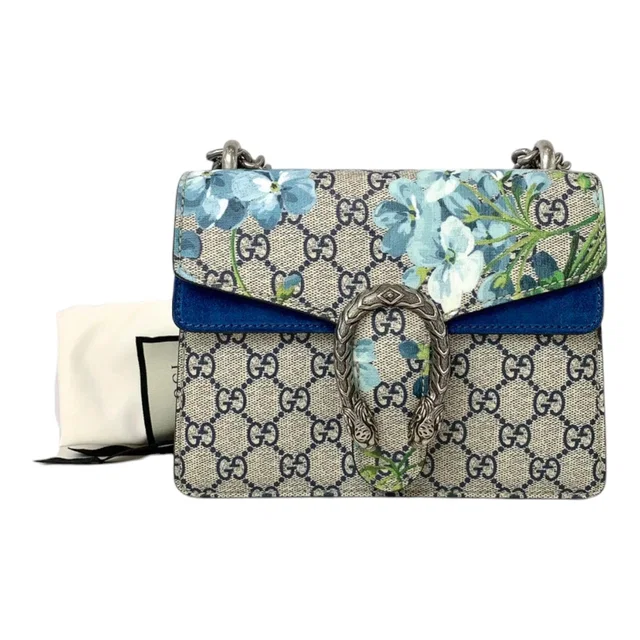 Gucci Dionysus GG Blue Blooms Mini Shoulder Bag in Blue from Luxury Promise