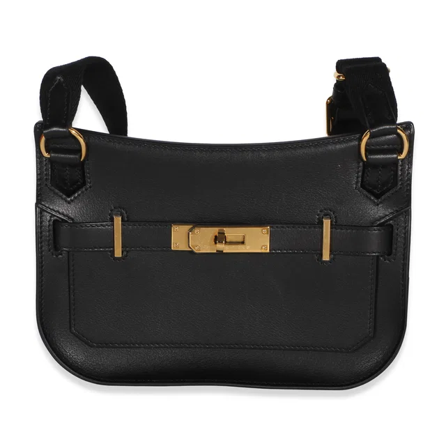 Hermès Black Evergrain Mini Jypsiere GHW in Black Silk from myGemma