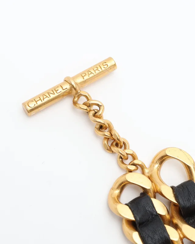 Chanel Leather Chain Bracelet in Leather from A Retro Tale, photo 5 of 6