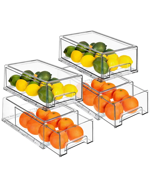 Sorbus Set of 4 Clear Stackable Medium Pullout Organizer Drawers, image 1 of 1 from Rue La La