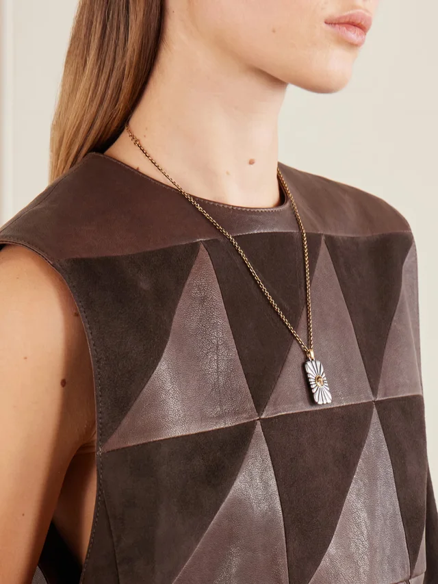 VERSACE Circe silver and gold-tone metal and glass necklace, photo 2 of 2 from NET-A-PORTER (Canada)