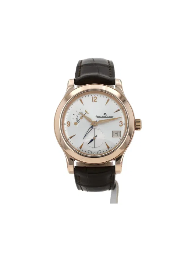 Jaeger-LeCoultre 2010 pre-owned Hometime 40mm - men - Sapphire Crystal/Rose Gold - One Size - White in white Leather from Farfetch