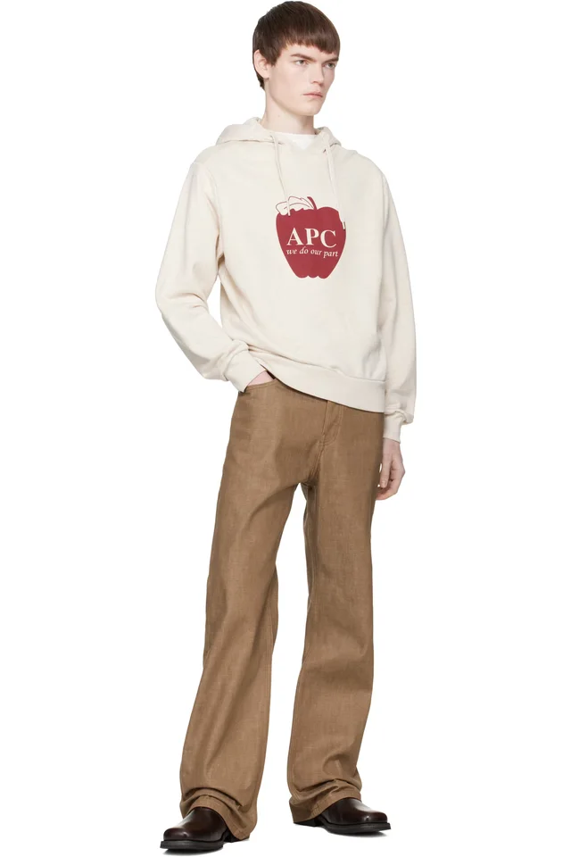 A.P.C. Beige Pomme Hoodie, photo 4 of 4 from SSENSE