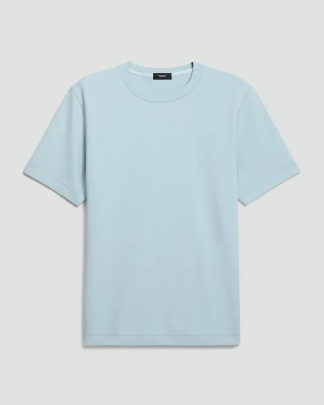 Theory Ryder Tee in Relay Jersey in LIGHT OCEAN AIR 64% Viscose, 30% Polyamide, 6% Elastane, photo 6 of 8 from Theory