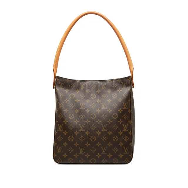 Brown Louis Vuitton Monogram Looping GM Shoulder Bag in Brown Coated canvas from Designer Revival