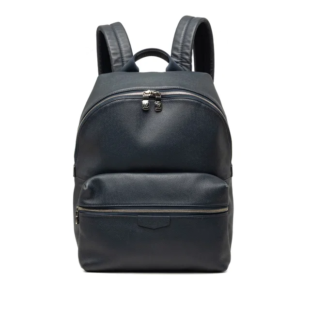 Blue Louis Vuitton Taiga Discovery Backpack PM in Blue Leather from Designer Revival