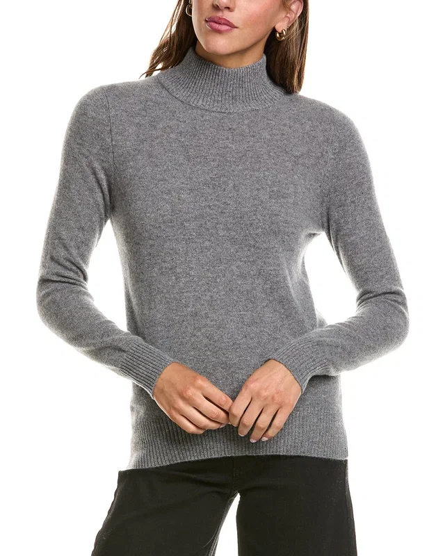 InCashmere Basic Mock Neck 100% Cashmere Sweater, image 1 of 1 from Gilt