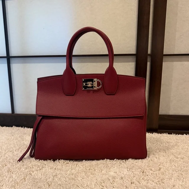 Ferragamo Studio Bag Burgundy (M) in red Calfskin from Poshmark, photo 1 of 1