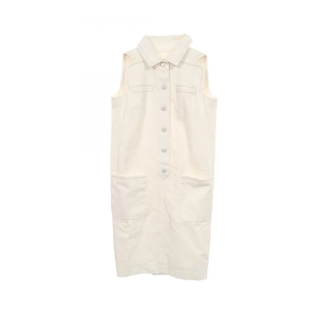 Chanel Dress CC Logo Button Cotton from The Reluxe