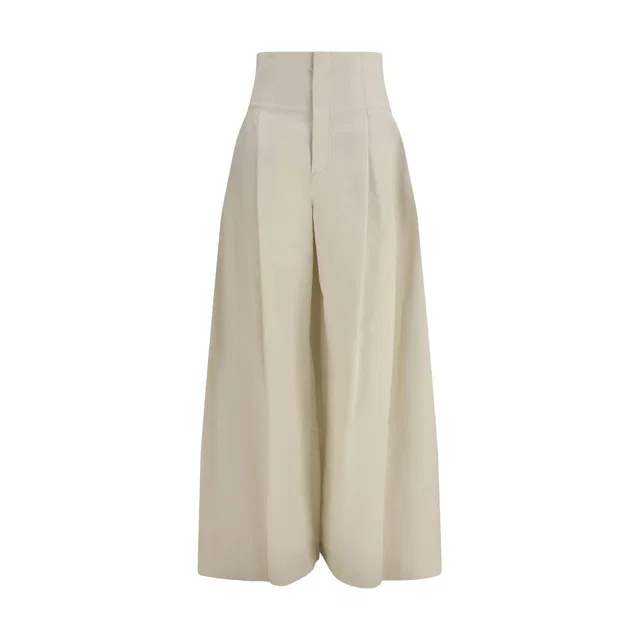 Brunello Cucinelli Beige Cotton Pants in Beige from HEWI