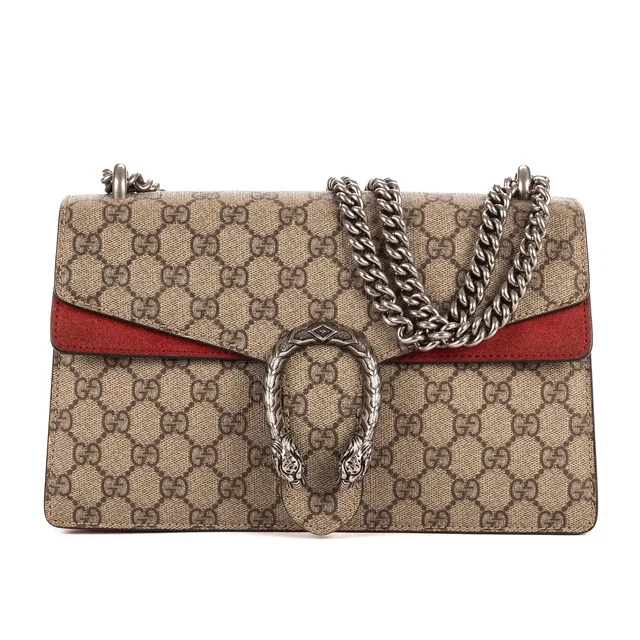 Gucci Dionysus Beige Red Supreme Canvas in Beige Canvas from The Reluxe