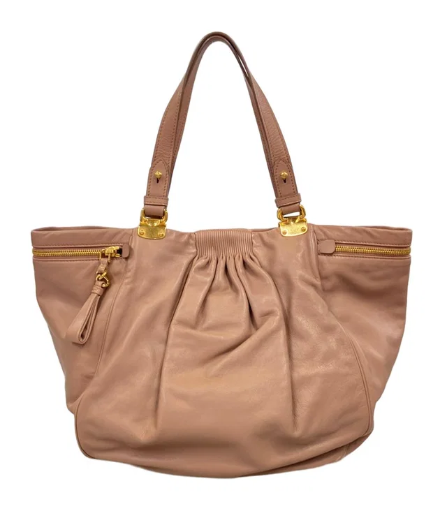 Miu Miu Tote Bag Pink in Pink from The Reluxe