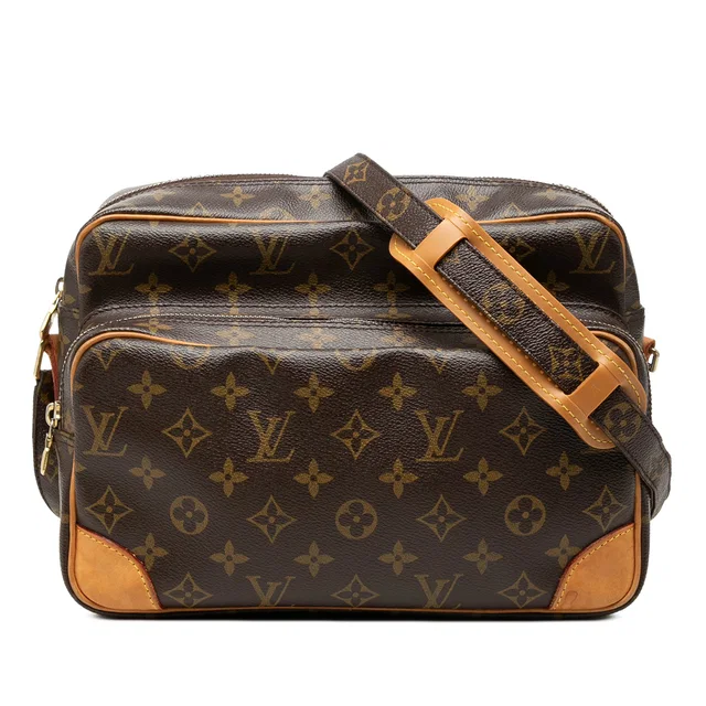 Brown Louis Vuitton Monogram Nil Crossbody in Brown Coated canvas from Designer Revival