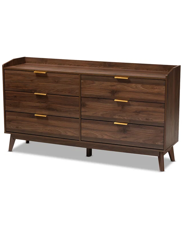 Design Studios Lena Mid-Century Modern 6-Drawer Wood Dresser, image 1 of 1 from Rue La La