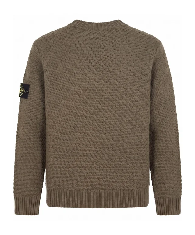Stone Island Textured Crew Neck Knitted Sweater, image 1 of 1 from SENSER