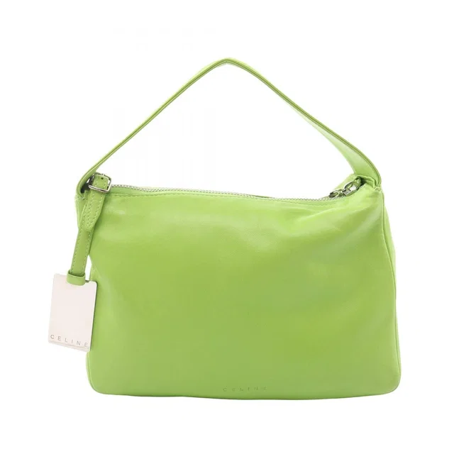 Celine Handbag Leather Green in Green Leather from The Reluxe