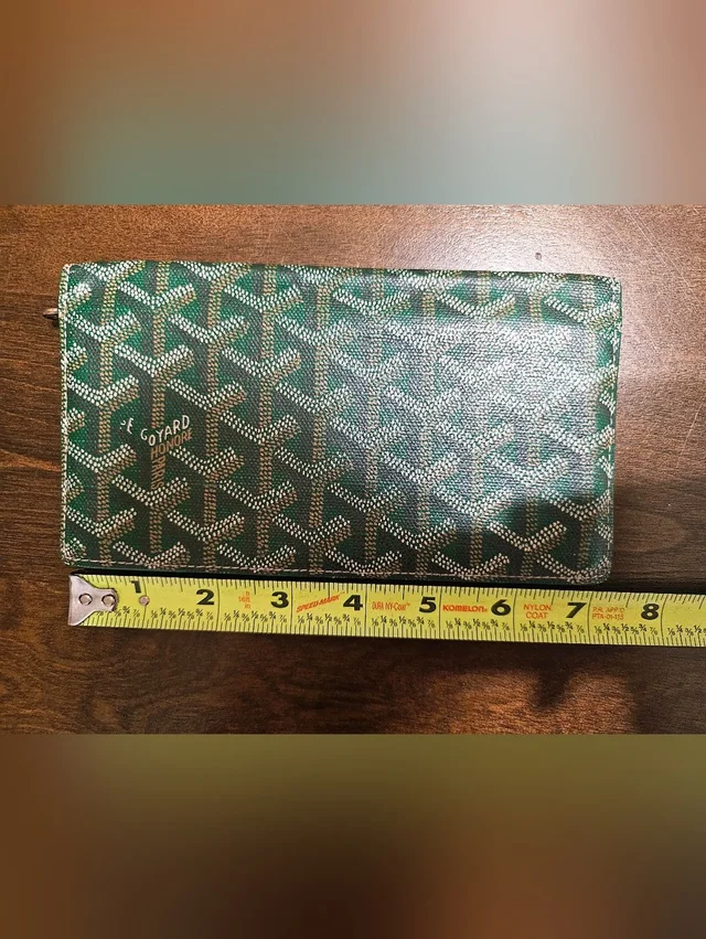 Goyard Emerald Chevron Long Bifold Wallet in green from Poshmark