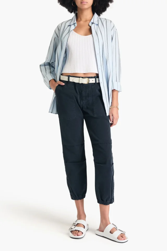 Nili Lotan Paris Cropped Stretch-Cotton Twill Tapered Pants, photo 2 of 4 from THE OUTNET