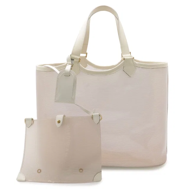 Louis Vuitton Epi Plage Lagunbay Tote Bag Vinyl Leather Coconut Clear Gold in Gold Leather from The Reluxe