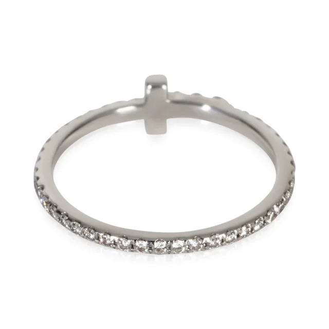 Tiffany & Co. White Gold Diamond T Wire Ring 18k in White from HEWI, photo 2 of 2