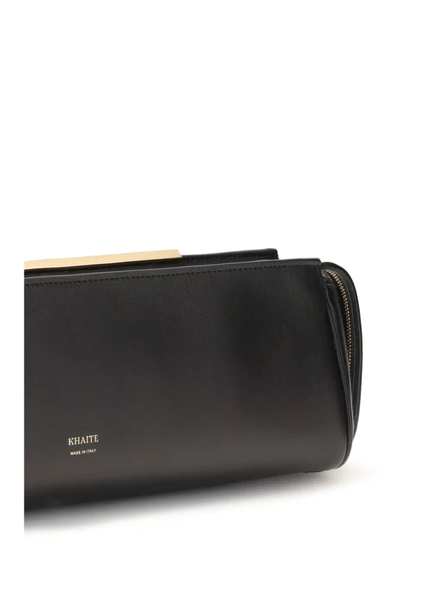 Khaite Calf Leather Clutch — Black in Black Calfskin from HEWI