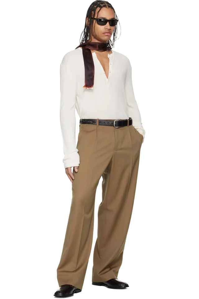 OUR LEGACY Tan Borrowed Chino Trousers, photo 5 of 5 from SSENSE