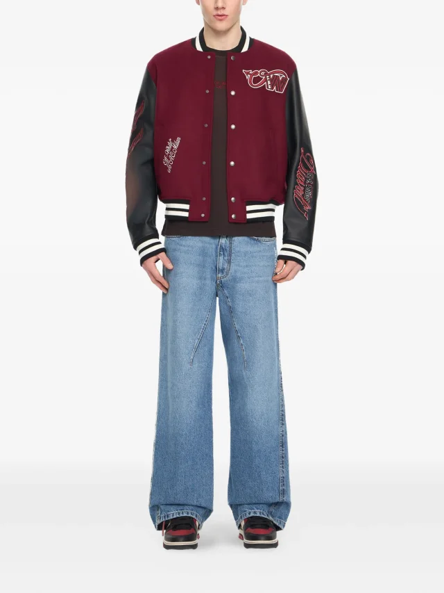 Off-White x AC Milan patch-detail bomber jacket, photo 2 of 2 from FARFETCH