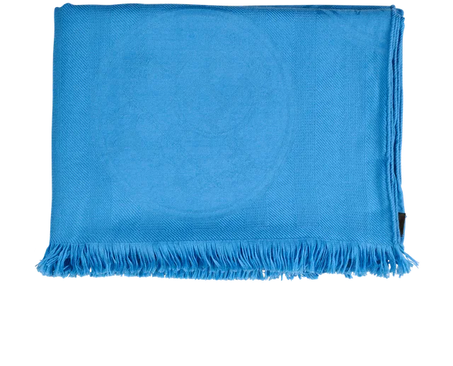 Hermès New Libris Shawl in Blue Cashmere from Designer Exchange
