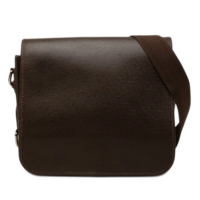 Brown Louis Vuitton Taiga Andrei Crossbody Bag in Brown Canvas from Designer Revival