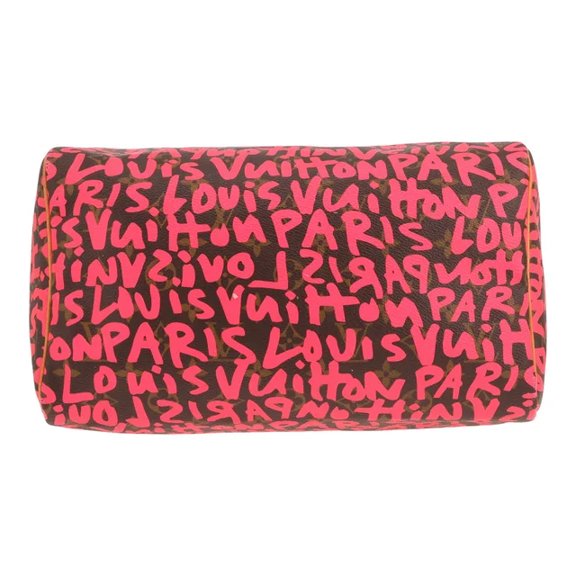 Louis Vuitton Speedy 30 Graffiti Limited Edition handbag in brown and pink Monogram canvas and natural leather in Brown Coated canvas from Collector Square, photo 3 of 3