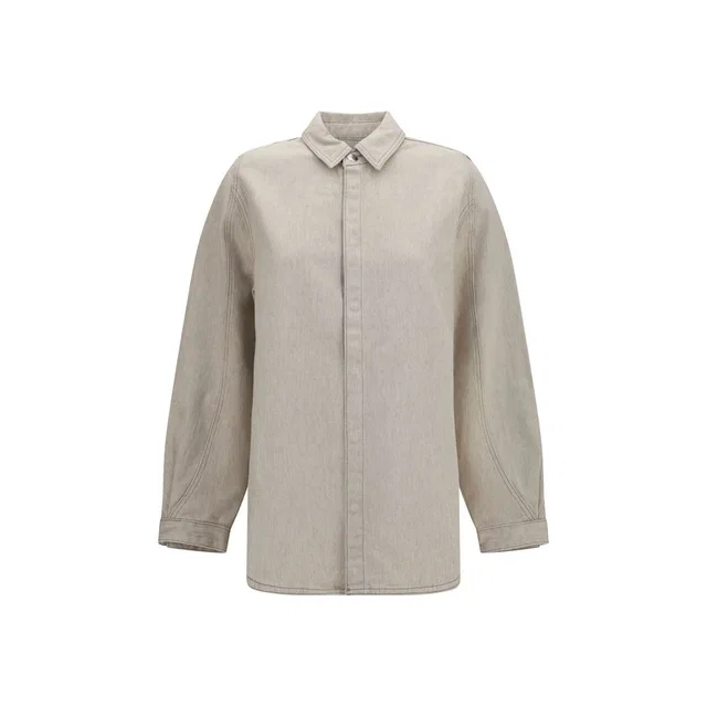 Jacquemus Beige Denim Shirt in Beige Denim from HEWI