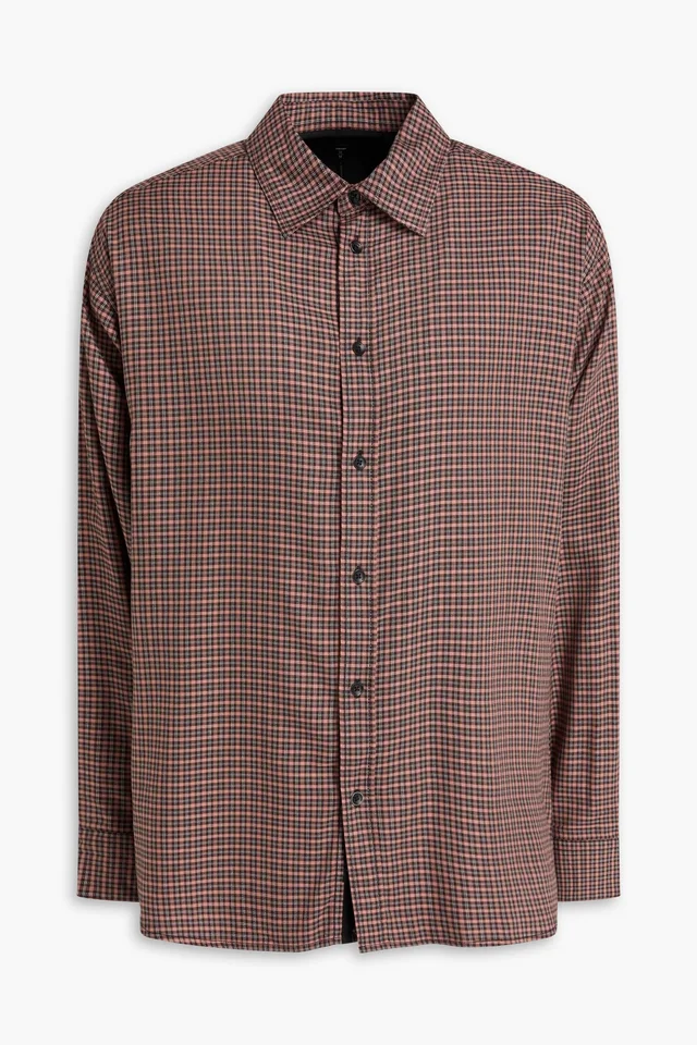 Rag & Bone Matthew Checked Cotton-Blend Flannel Shirt in Brown from THE OUTNET, photo 1 of 1