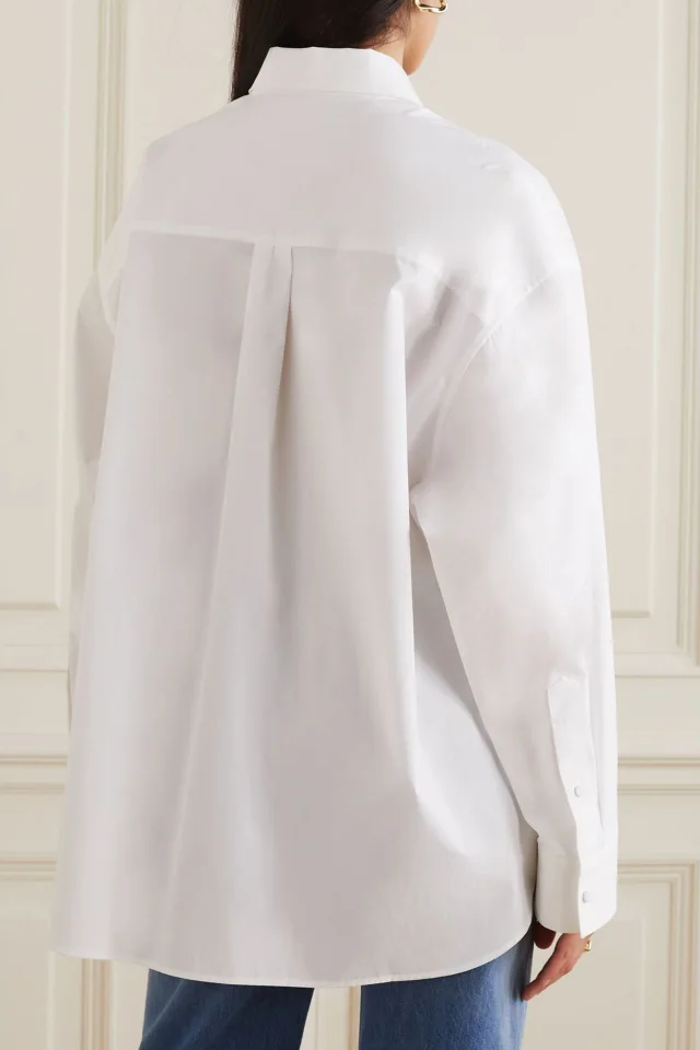 Valentino Garavani Cotton-Poplin Shirt in White, photo 3 of 4 from THE OUTNET