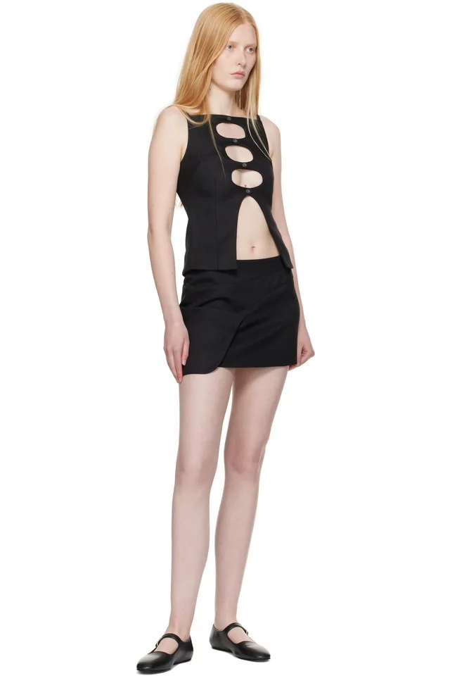 Sandy Liang Black Sabine Miniskirt, photo 4 of 4 from SSENSE