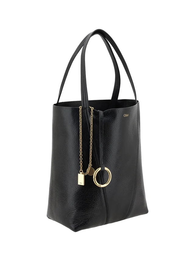 Chloé Spin Shoulder Bag — Black Calf Leather in Black Calfskin from HEWI, photo 2 of 2