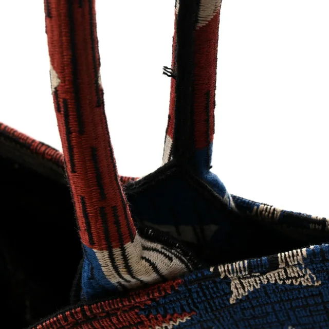 Dior Embroidered Large Exclusive US Book Tote Multicolor in Multicolor Canvas from FASHIONPHILE, photo 12 of 13