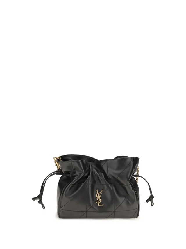 Saint Laurent Jamie Clutch — Black Lamb Ovis Aries in Black Lambskin from HEWI