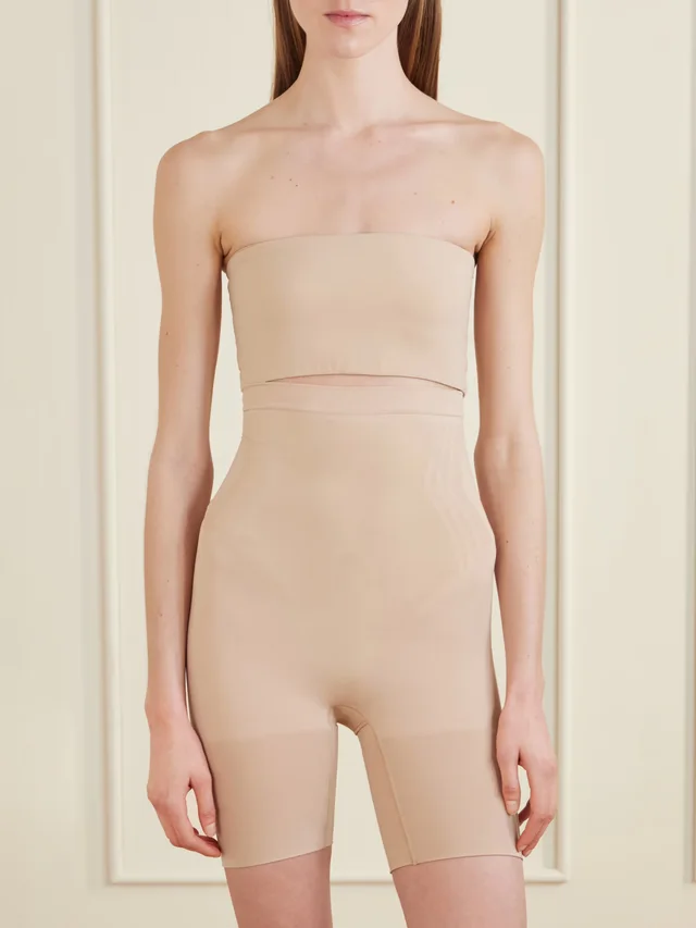 SPANX SPANXsculpt™ GoFigure high-waisted mid-thigh shorts in Beige, photo 2 of 2 from NET-A-PORTER (Canada)