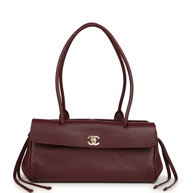 Chanel Small "Urban Essential" East West Shopping Tote Dark Burgundy Caviar Gold Hardware in Burgundy Caviar leather from Madison Avenue Couture