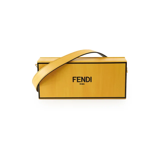 Fendi Horizontal Box Shoulder Bag Yellow in Yellow Leather from The Purse Affair