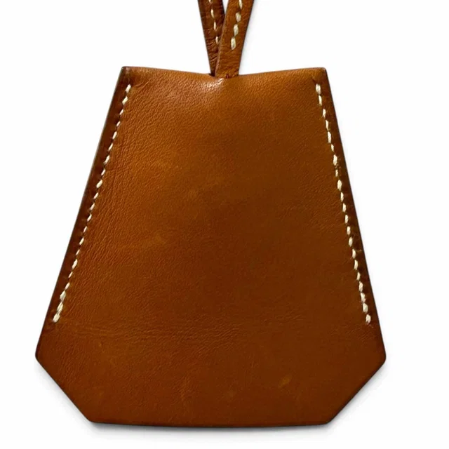 Hermès Veau Barenia Martin Margiela Era Large Clochette Necklace Gold in Gold Calfskin from The Reluxe